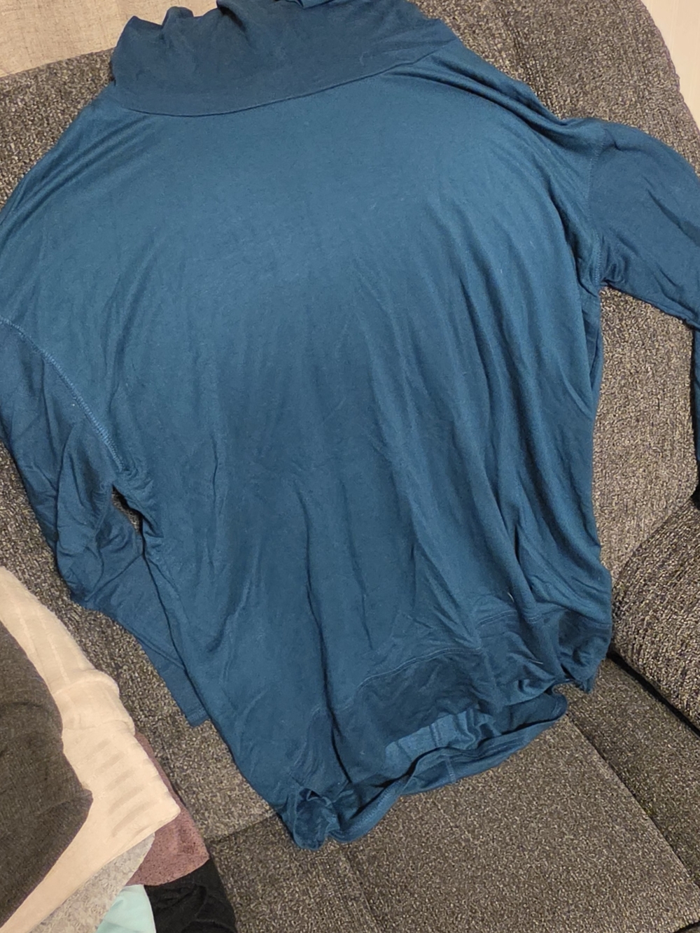 Liz Claiborne Teal Blue Long-Sleeve Tunic Top